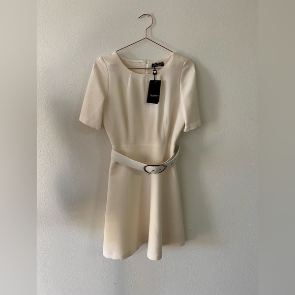 NWT Twinset Simona Barbieri belted dress in cream size S - Picture 6 of 15
